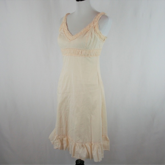 Free People Cotton Ivory Tank Dress Raw Edges - Picture 3 of 7